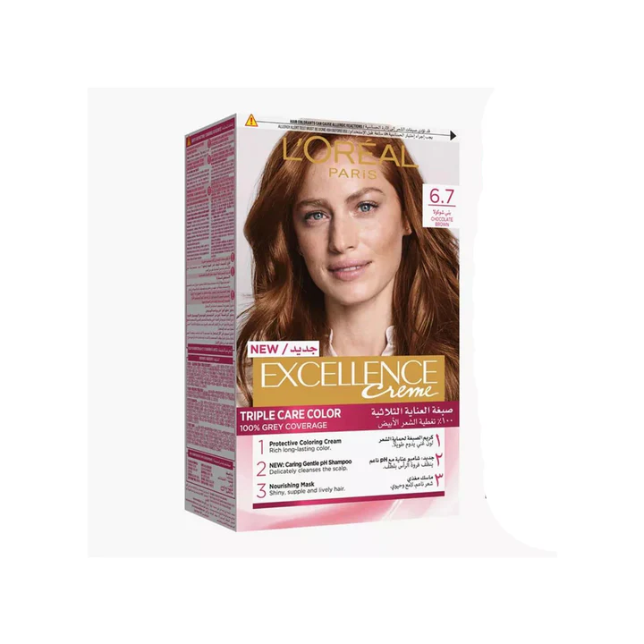Loreal-Excellence-6.7-Choclate-Brown LOREAL EXCELLENCE CREME 6.7 CHOCOLATE BROWN - Image 1