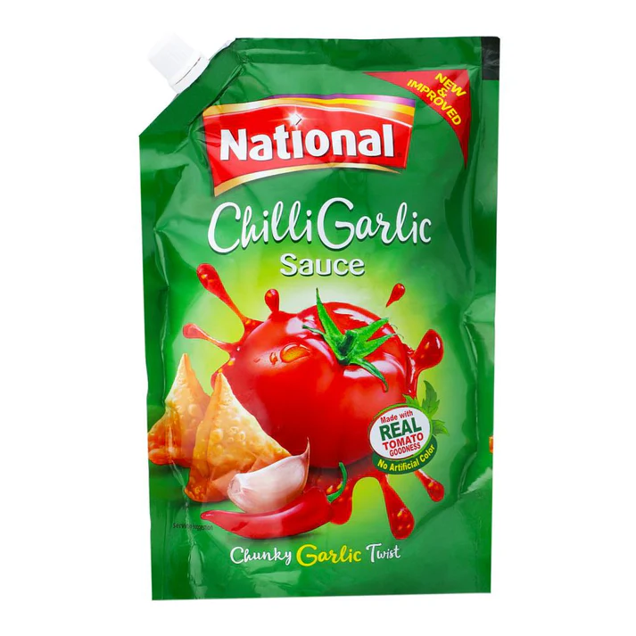 NA CH 800 NATIONAL SAUCE CHILLI GARLIC POUCH 800 GM - Image 1