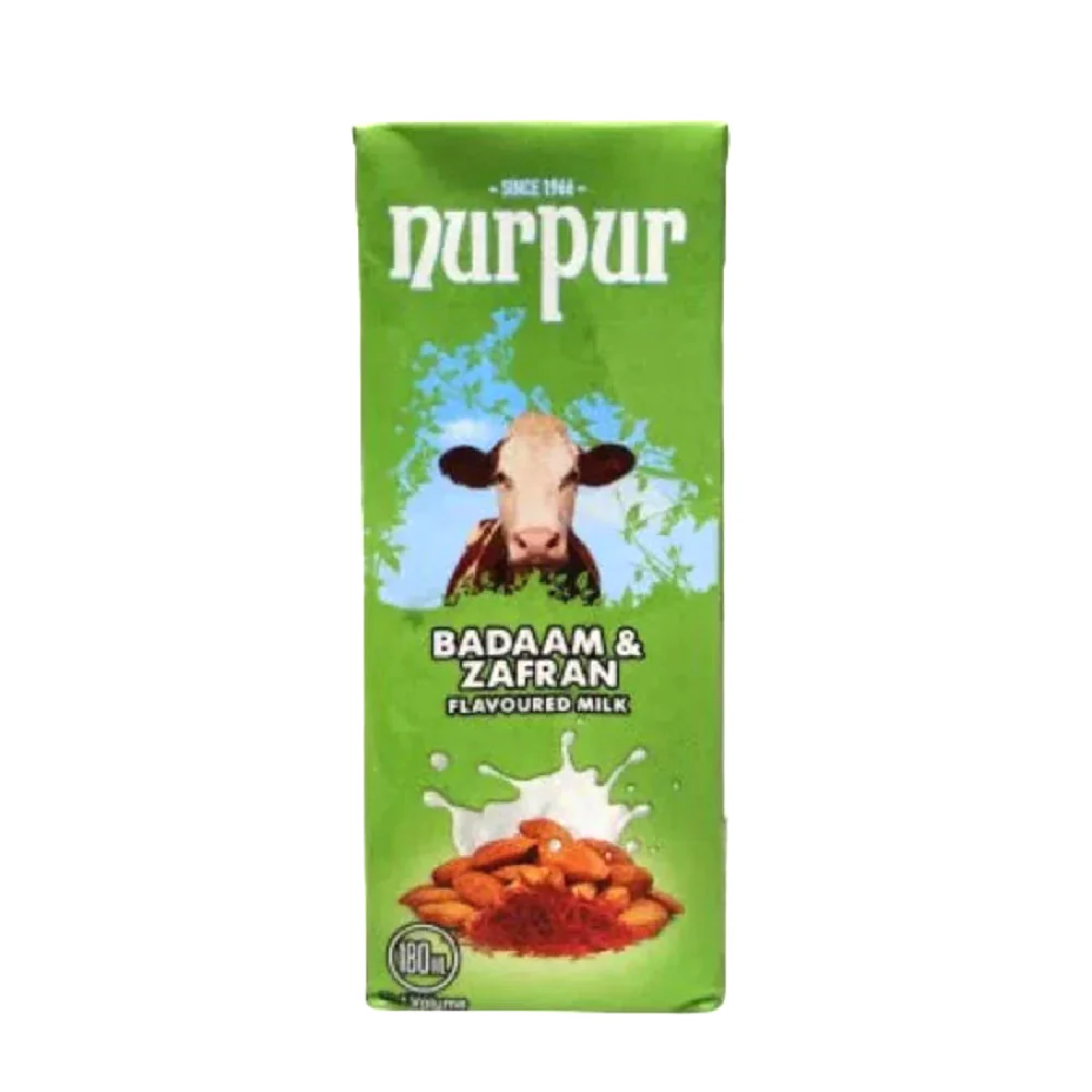 NURPUR FLAVOURED MILK BADA NURPUR FLAVOURED MILK BADAM ZAFRAN 180ML - Image 1