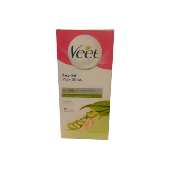 VEET HAIR REMOVER WAX STRIPS DRY SKIN 12 PCS