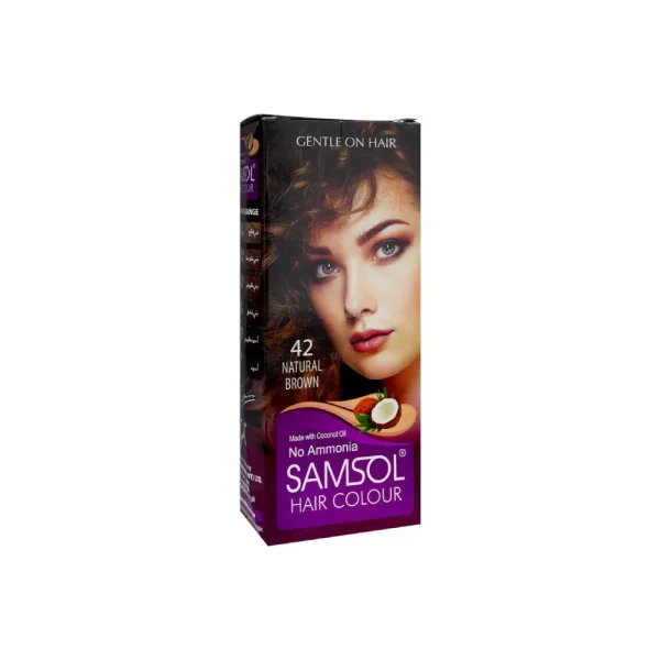 SAMSOL HAIR COLOR 42 NATURAL BROWN 50 ML PC