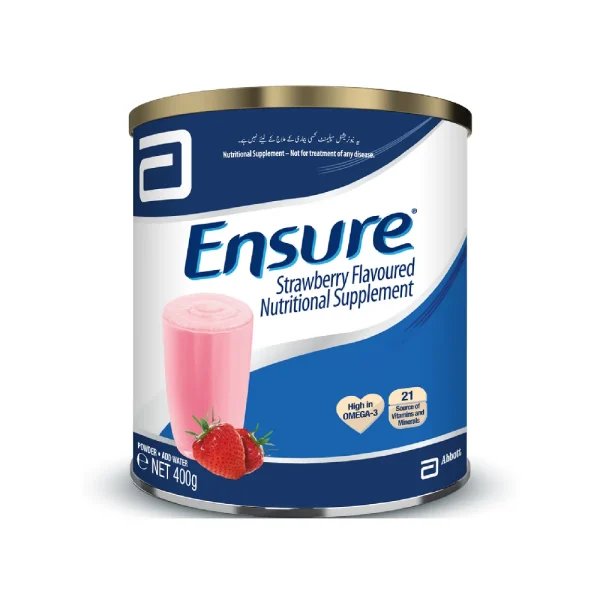ENSURE NUTRI SUPPLEMENT POWDER STRAWBERRY TIN 400 GM