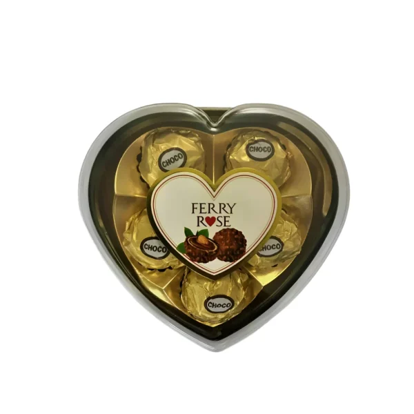 FERRY ROSE CHOCOLATE HEART SHAPE BOX T-5 62.5 GM