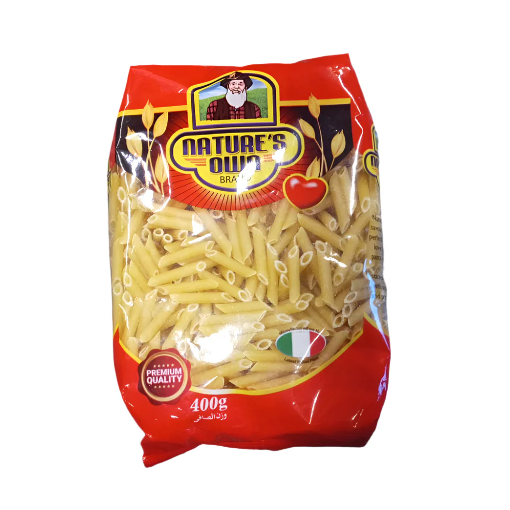 NewProject_35_35b0ea88-77b6-49c0-8689-ac3c5a0c39a3 NATURES OWN BRAND SMALL PENNE 400 GM - Image 1