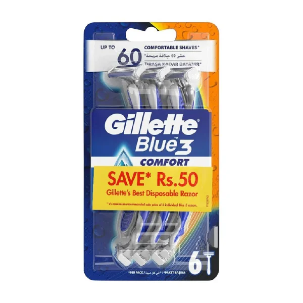 GILLETTE BLUE 3 RAZOR 6PCS