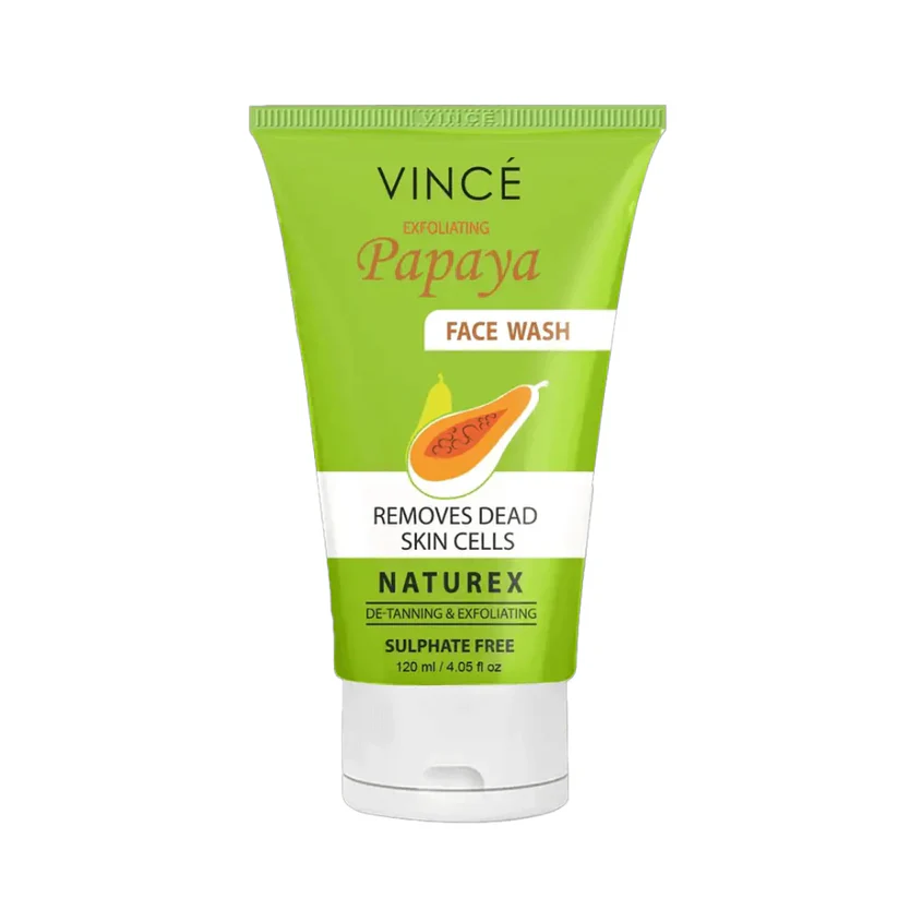 NewProject_44_82a25240-10f4-45e4-9f5a-b9fac01fcc20 VINCE EXFOLIATING PAPAYA FACE WASH 120 ML - Image 1