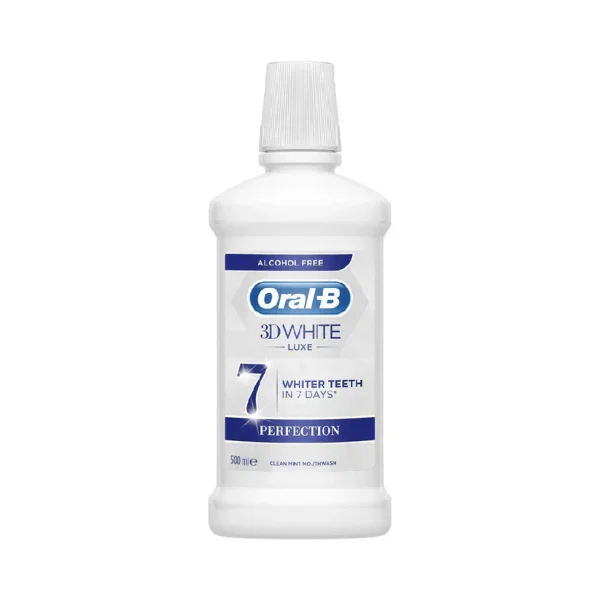 ORAL B MOUTH WASH LUXE FRESH MINT 3D WHITE 500 ML