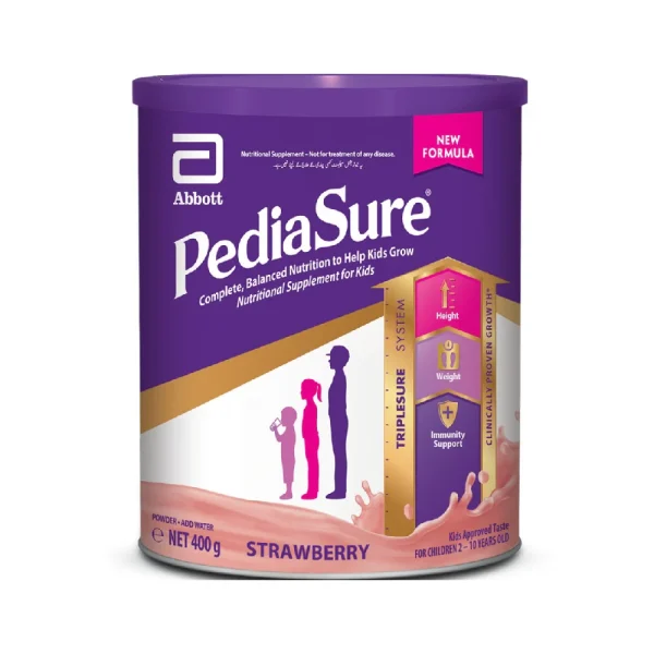 PEDIASURE NUTRI SUPPLEMENT POWDER FOR KIDS STRWBERRY TIN 400