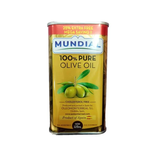 MUNDIAL OLIVE OIL 100% PURE 125ML