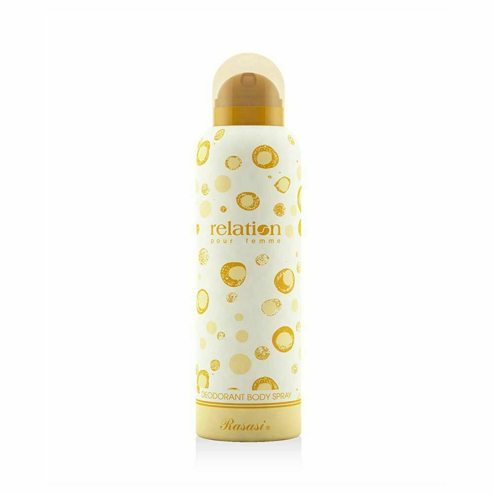 Rasasi-Relation-Pour-Femme-Deodorant-Body-Spray-200ml RASASI DEODORANT RELATION BODY SPRAY FOR WOMEN 200ML - Image 1