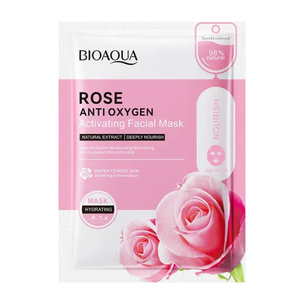 BIOAQUA ROSE ANTI OXYGEN  NOURISH FACIAL MASK
