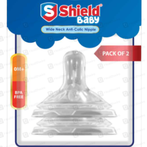 SHEILD WIDE NECK ANTI COLIC NIPPLE