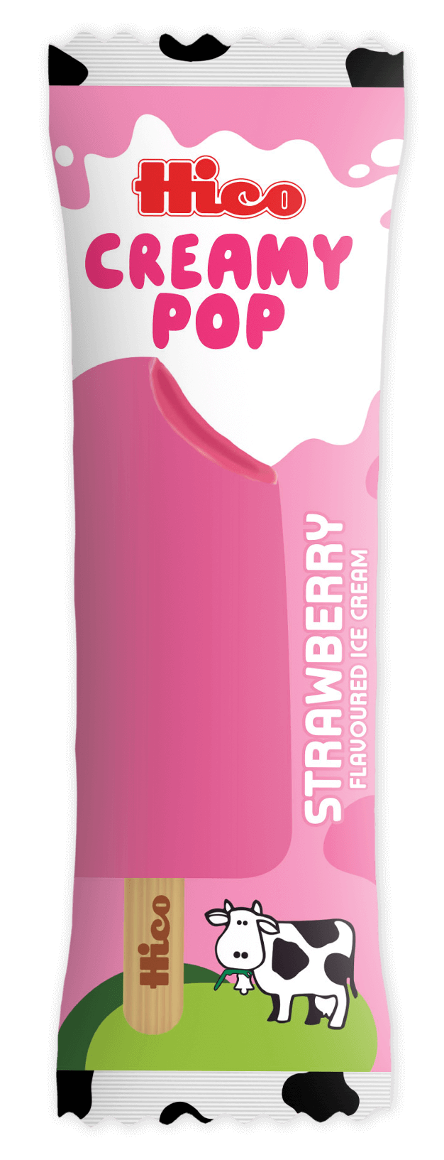 Strawberry-3 HICO ICE CREAM CREAMY POP STRAWBERRY 50ML - Image 1