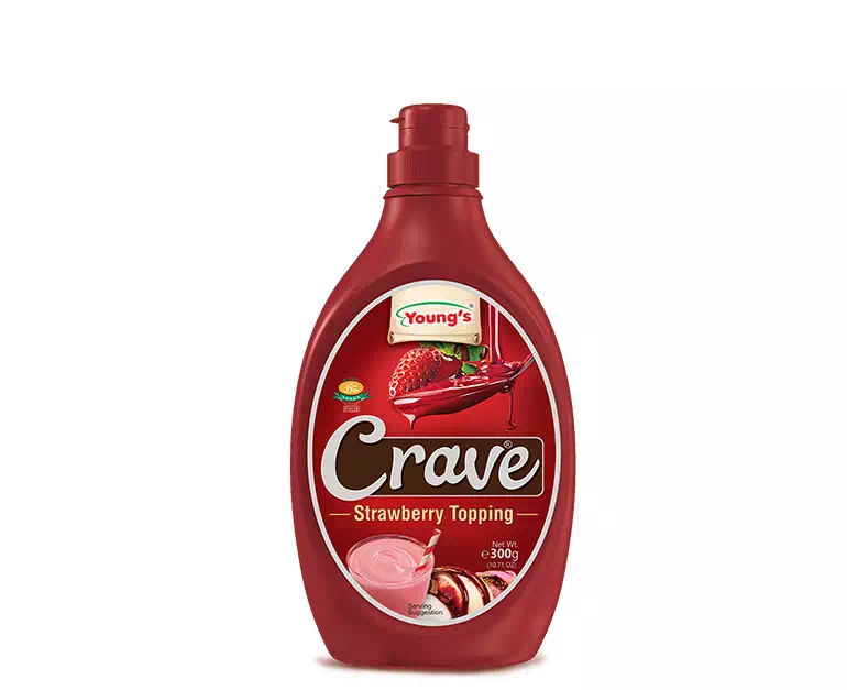 Strawberry-Topping-300g- YOUNGS CRAVE STRAWBERRY TOPPING 300GM - Image 1