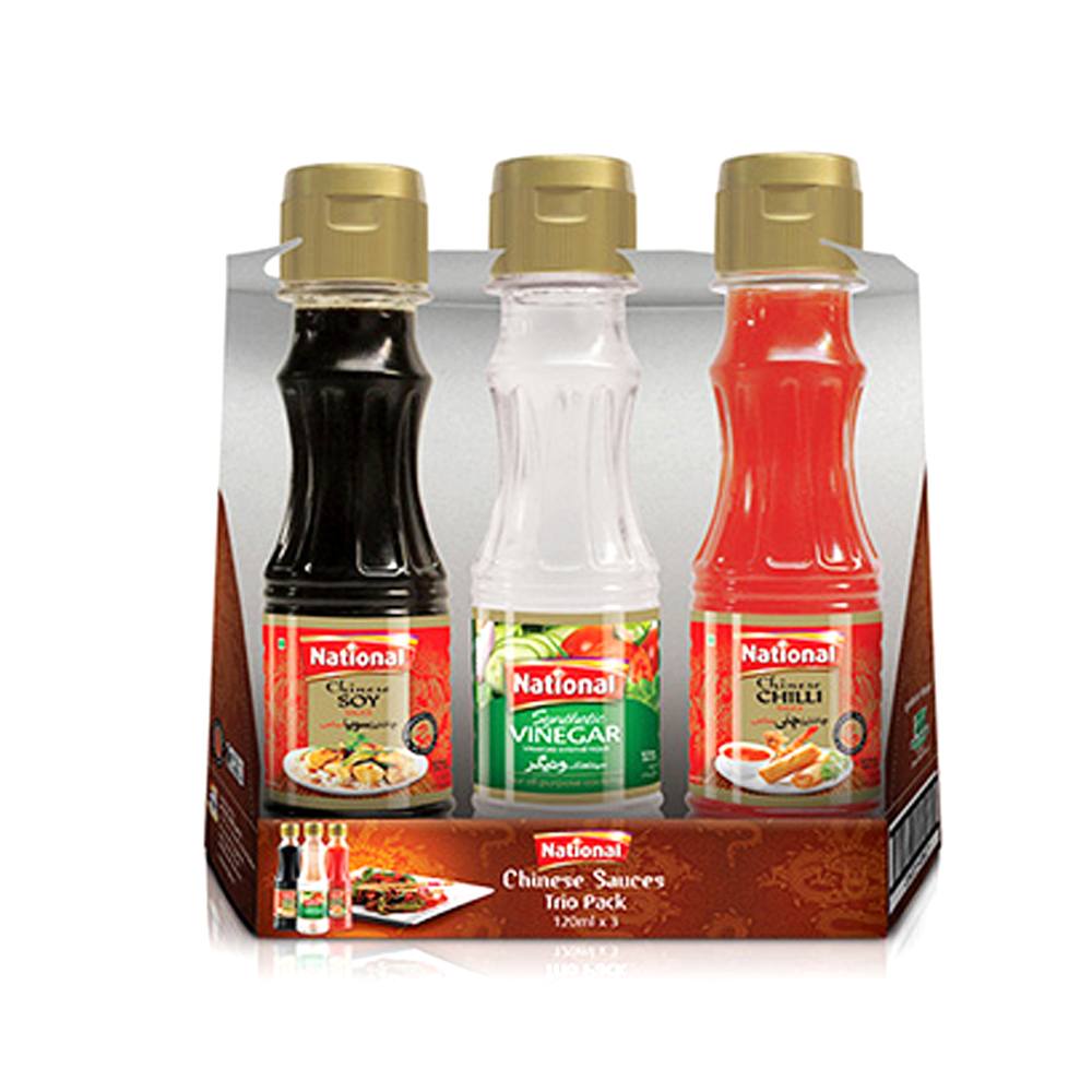 TRIO 300 NATIONAL CHINESE SAUCES TRIO PACK 300ML - Image 1