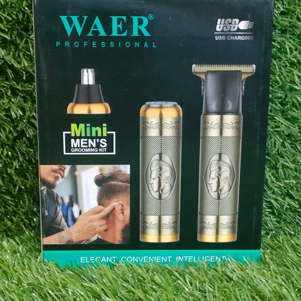 WAER PROFESSIONAL 3IN1 RECHARGEABLE MEN'S GROOMING KIT WA-037