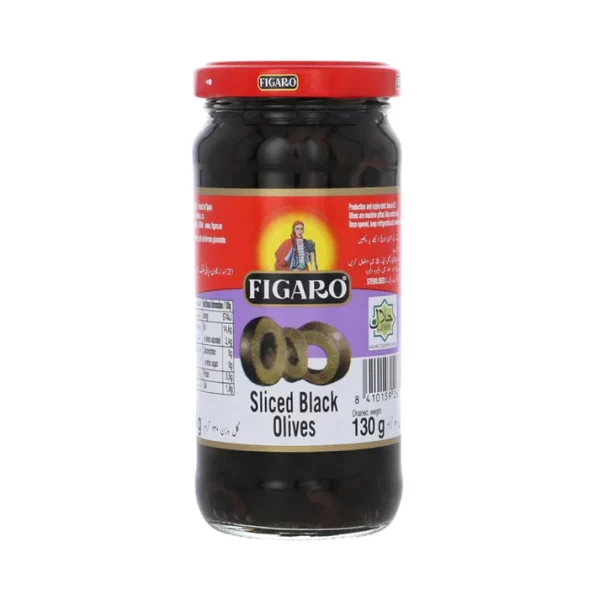 FIGARO SLICED BLACK OLIVES 240GM