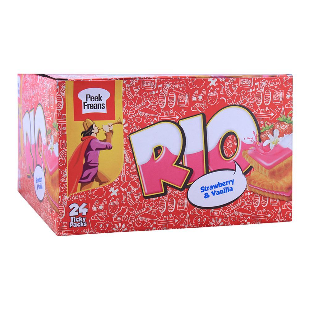 grocerapp-rio-strawberry-vanilla-ticky-5e98722ac4cbb PEEK FREANS RIO SV TICKY PACK 14 GM 24 TICKY PACKS BOX - Image 1