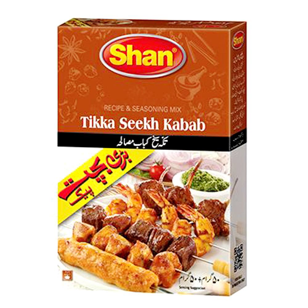 grocerapp-shan-tikka-seekh-kabab-masala-5eabba7cc92a5 SHAN SEEKH KABAB MASALA 100 GM - Image 1
