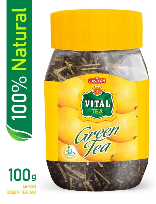 orgsize_35090Vital_20Green_20Tea_20Lemon_20Jar_20_100gm_800x VITAL TEA LEMON GREEN TEA 100 GM - Image 1