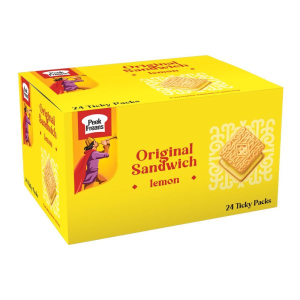 PEEK FREANS LEMON SANDWICH 24 TICKY PACK 16 GM BOX