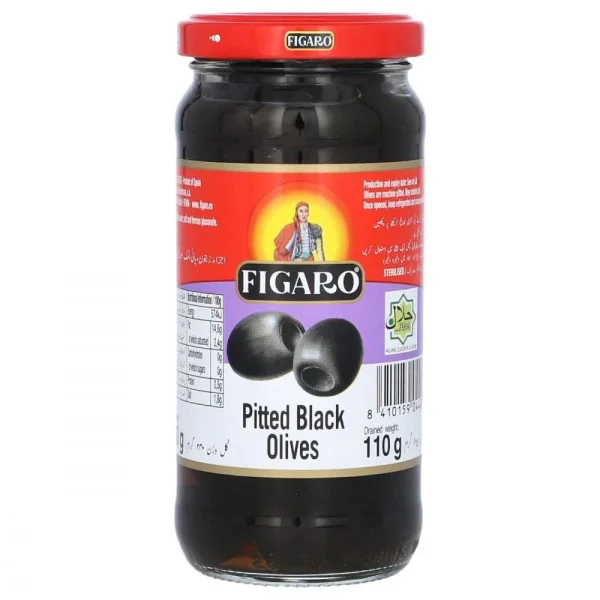 FIGARO PITTED BLACK OLIVES 240GM
