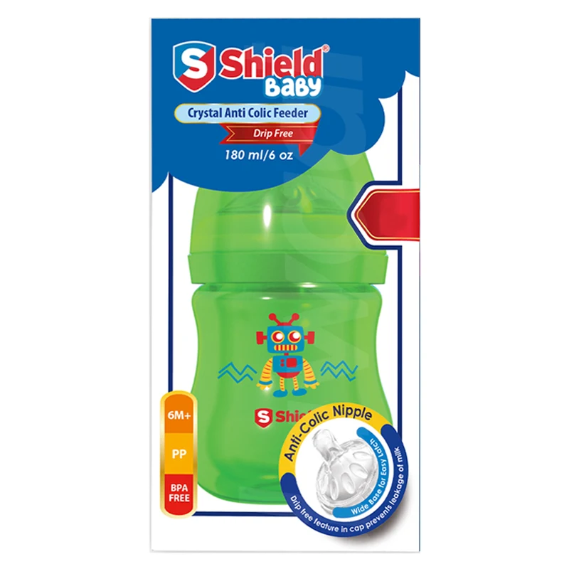 shishi47517_1637845295_1 SHIELD BABY CRYSTAL NECK ANTI COLIC FEEDER 180ML - Image 1