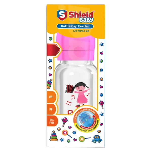 SHIELD BABY STANDARD NECK RATTLE CAP FEEDER 125ML