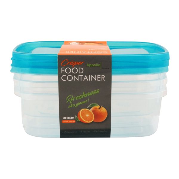 APPOLO CRISPER FOOD CONTAINER 3PCS SET LARGE