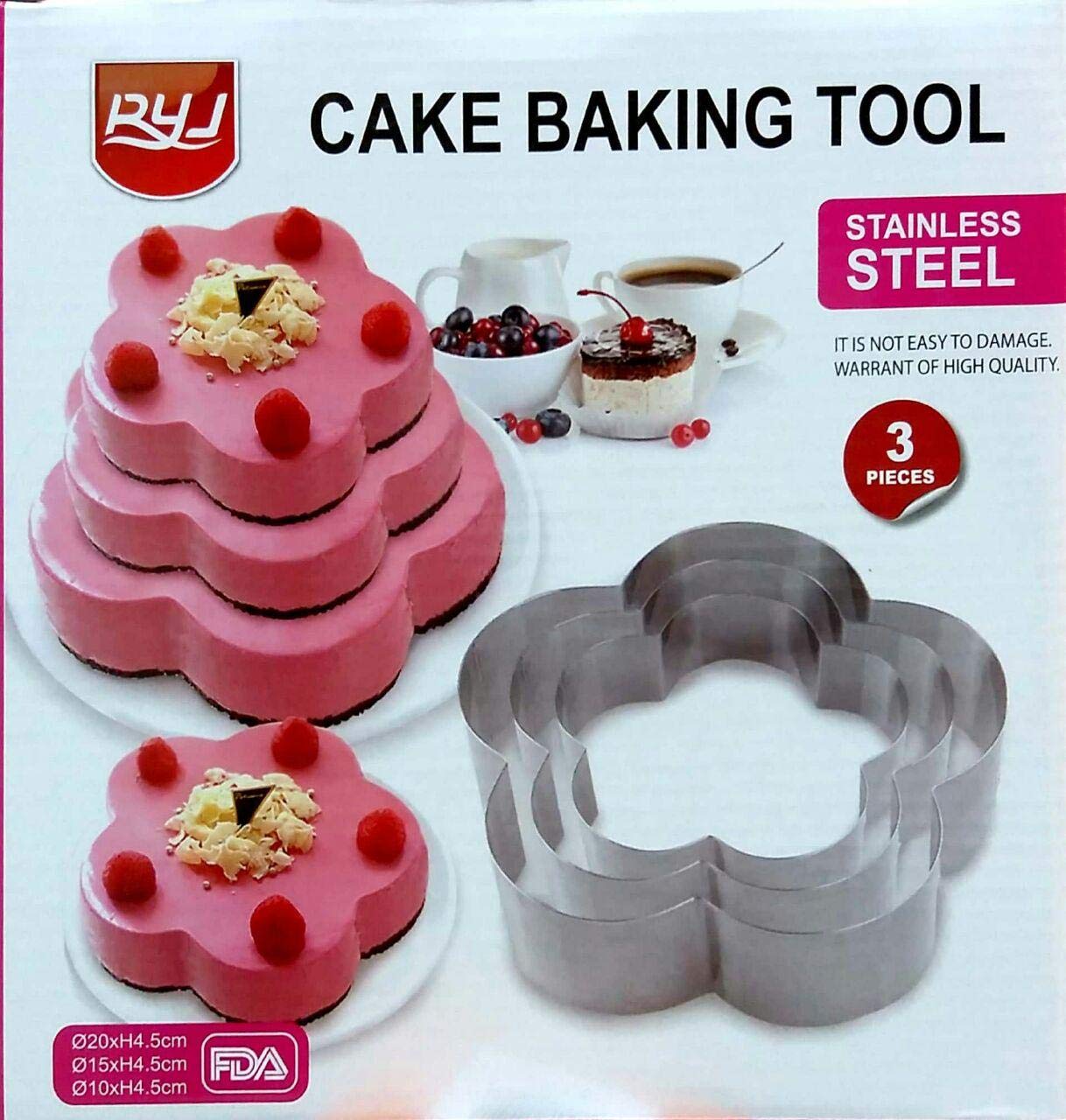 71X3HRB6P8L RYJ CAKE BAKING STAINLESS 3PCS - Image 1