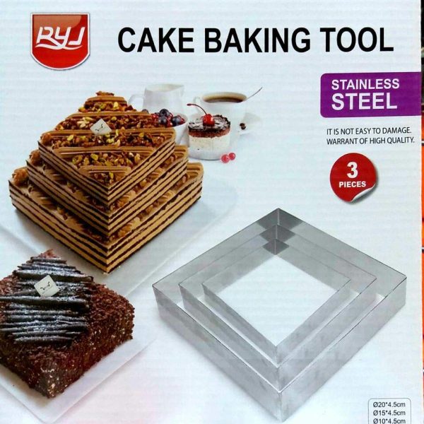 RYJ CAKE BAKING STAINLESS STEEL 3PCS