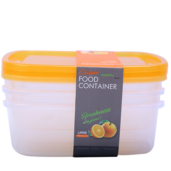 82058be420af2eea4744a7c707191c39 APPOLLO FOOD CONATINER LARGE 3PCS - Image 1