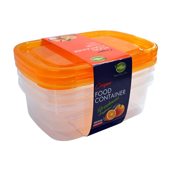 8964000640975 APPOLLO FOOD CONATINER SMALL 3PCS - Image 1