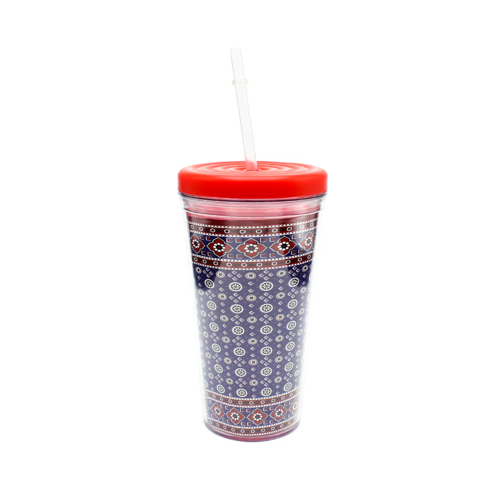 Ajrak_Print_Coco_Straw_Tumbler_1024x1024 COCO STRAW TUMPLER - Image 1