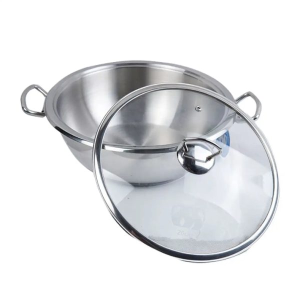 ALPHA STAINLESS STEEL WOK 36CM