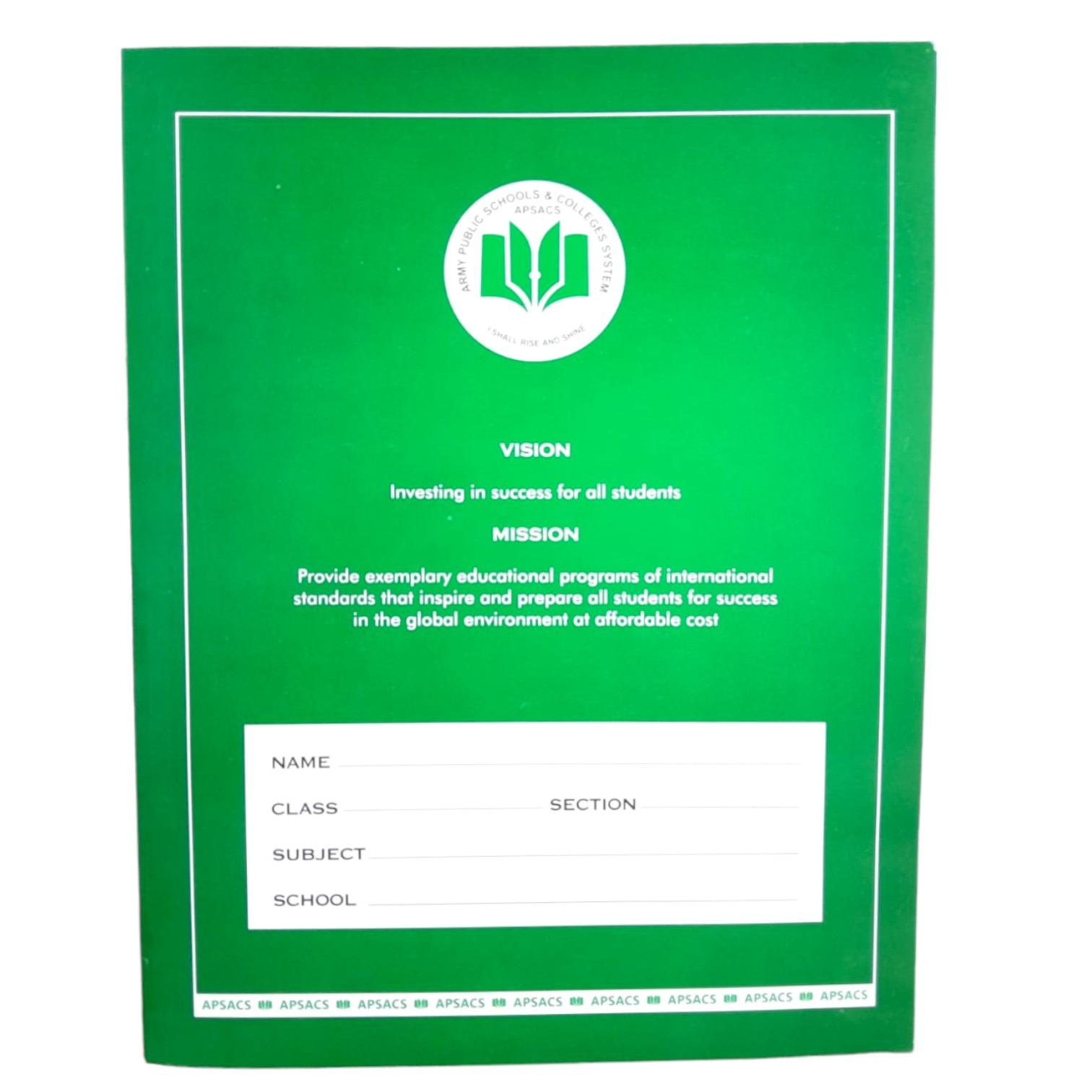 Four Line InterLeaf Journal - APS APSACS PRACTICAL NOTE BOOK - Image 1