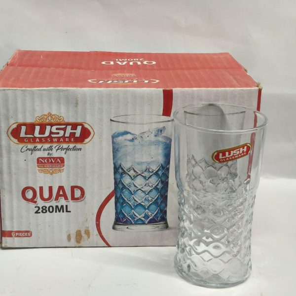 LUSH QUAD 280ML GLASS 6 PCS SET