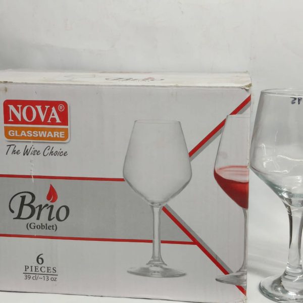 NOVA BRIO GOBLET GLASS 6 PCS