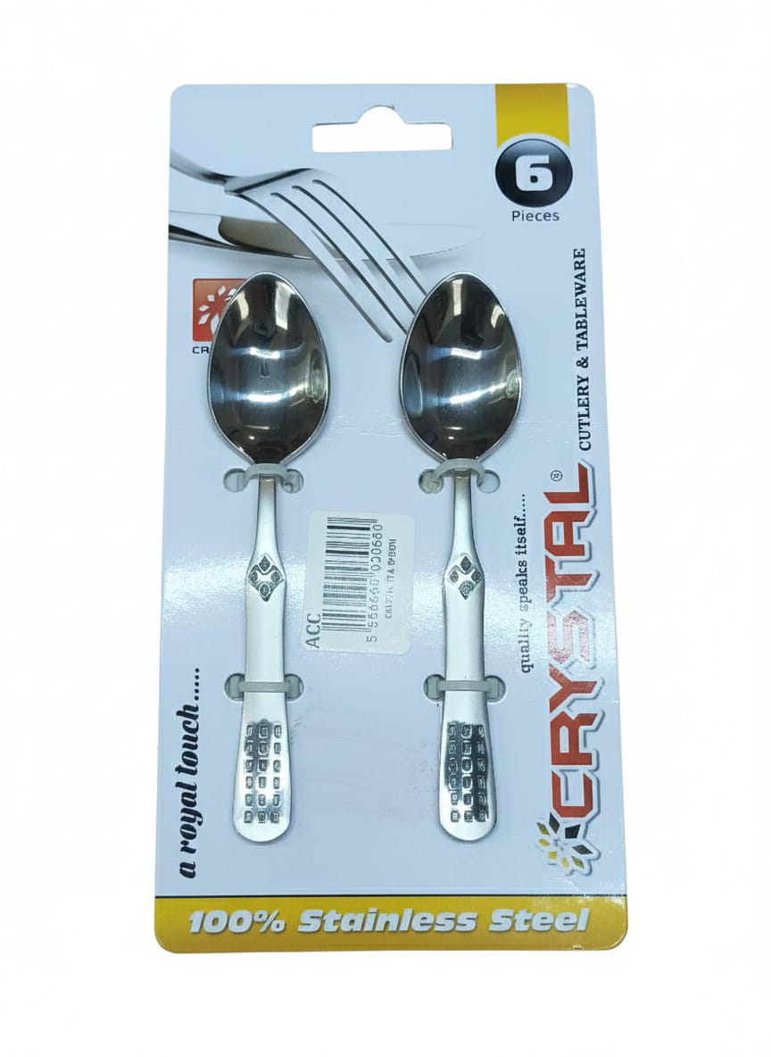 IMG-20251009-WA0064 CRYSTAL TEA SPOON SMALL CUTLERY TABLEWARE 6PCS - Image 1