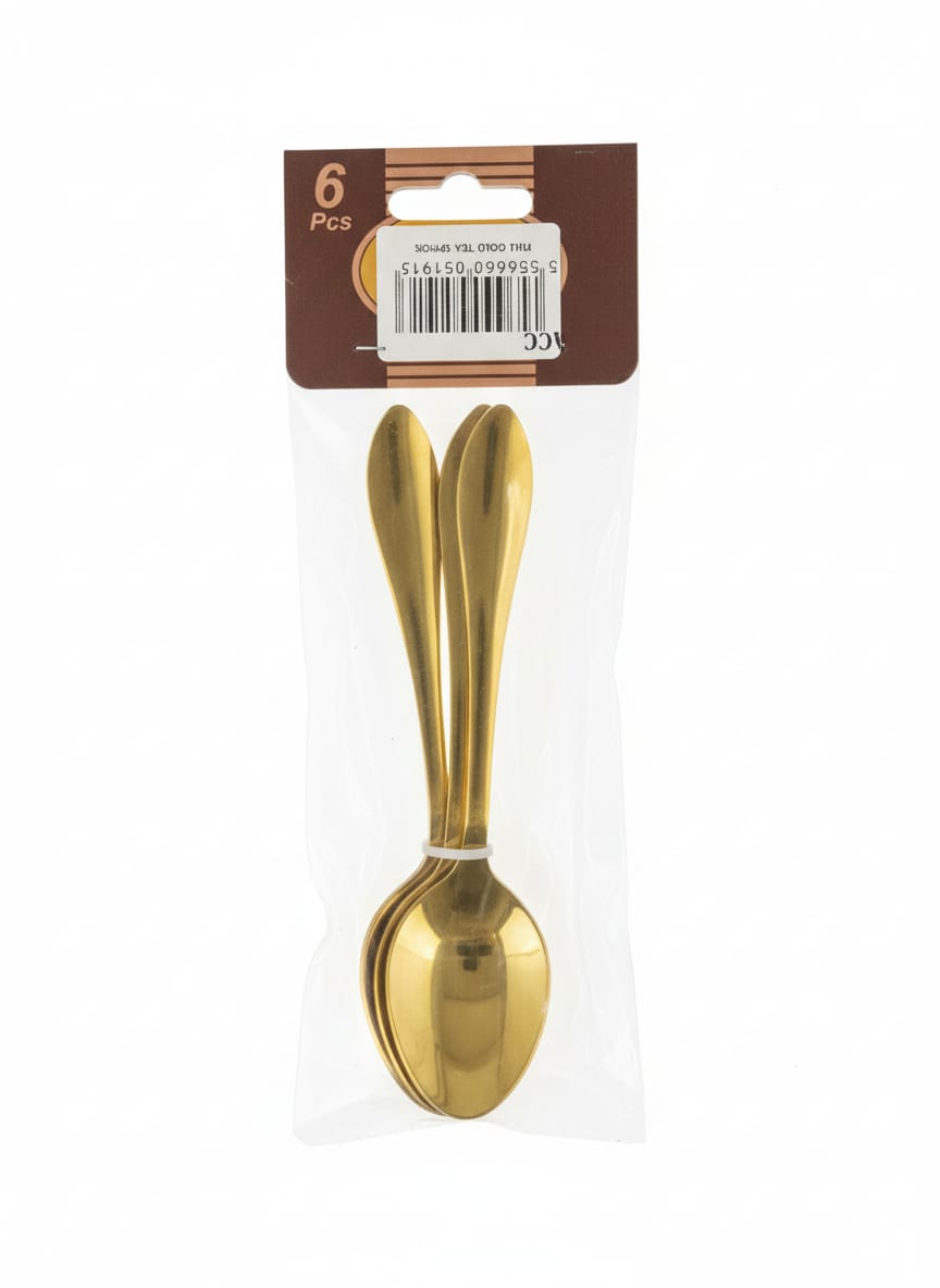 IMG-20251009-WA0069 CRYSTAL TEA GOLD SPOON 6Pcs - Image 1