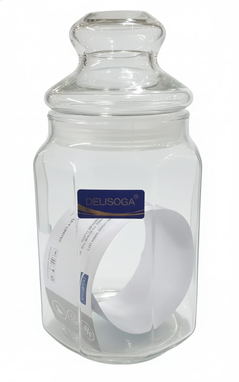 IMG-20251009-WA0121 DELISOGA GLASSWARE JAR MEDUIM - Image 1