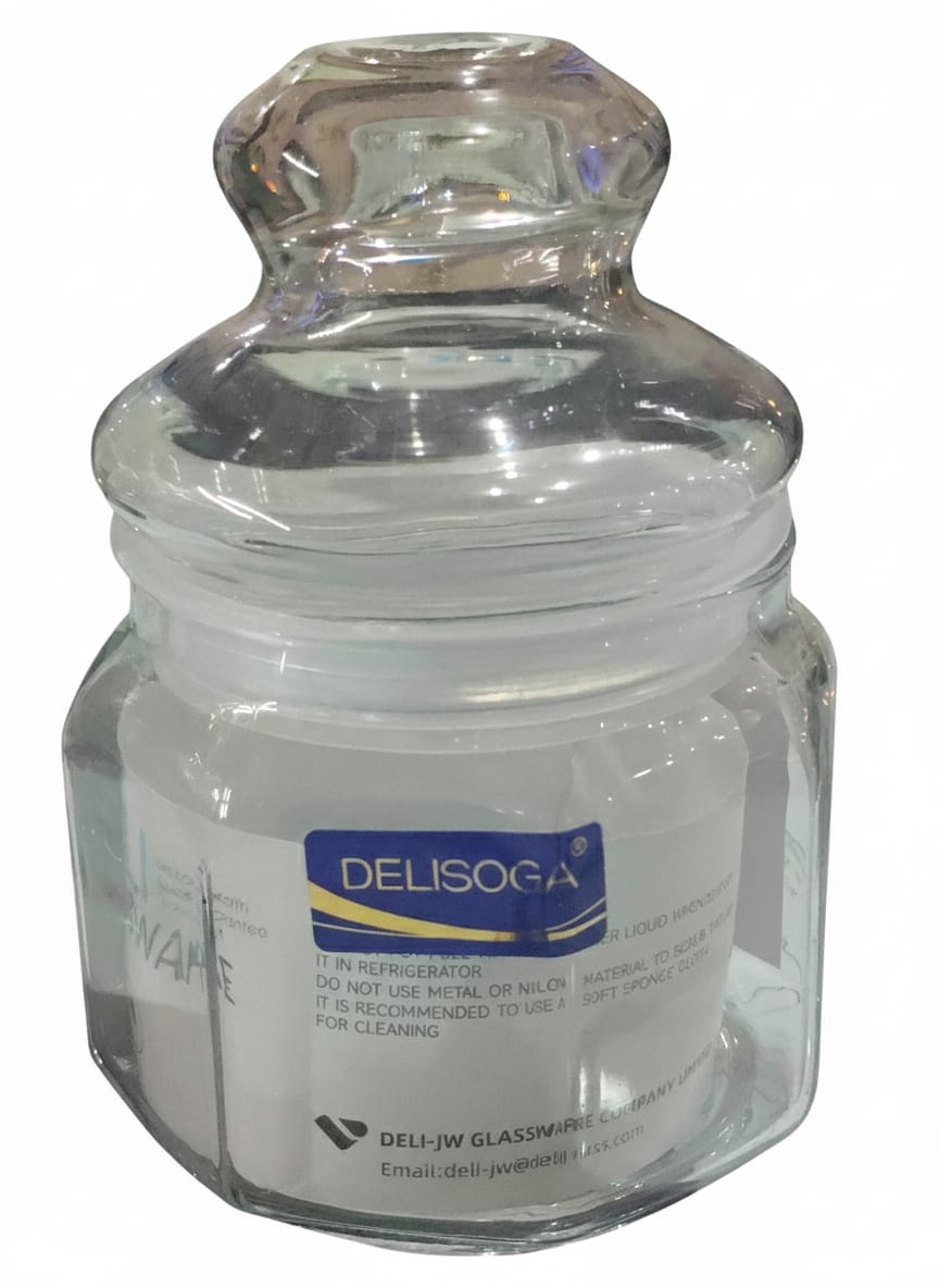 IMG-20251009-WA0122 DELISOGA GLASSWARE JAR SMALL - Image 1