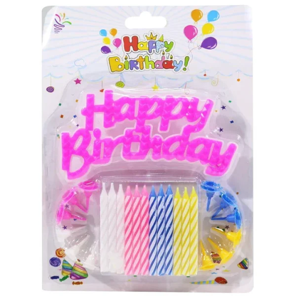 BIRTHDAY CANDLES SET LARGE 24 PCS