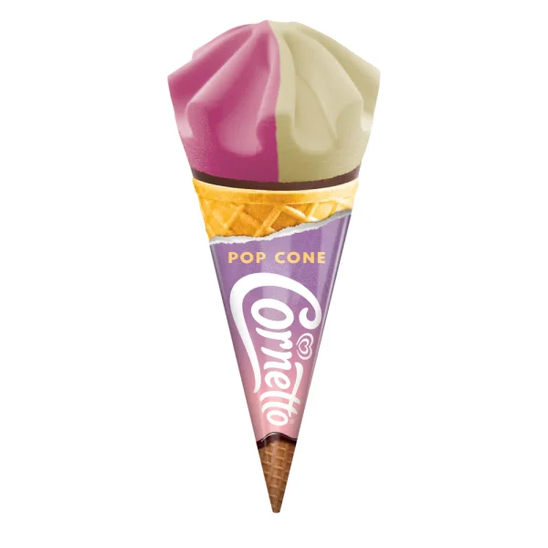 WALLS CORNETTO POP CONE STRAWBERRY VANILLA 80ML