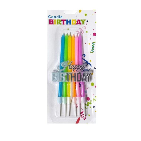 BIRTHDAY CANDLES LARGE 6 PCS