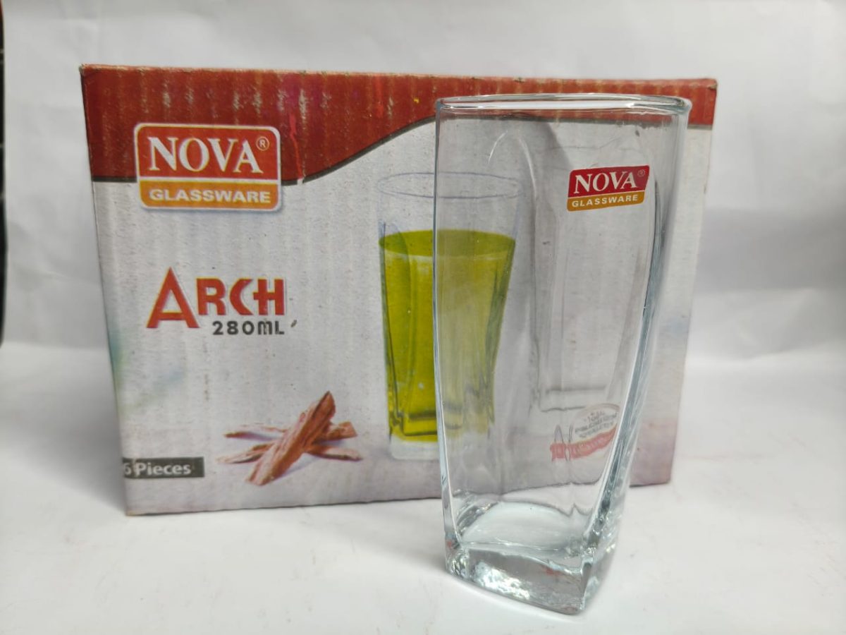 NOVA ARCH 280ML GLASS 6 PCS SET - Image 1