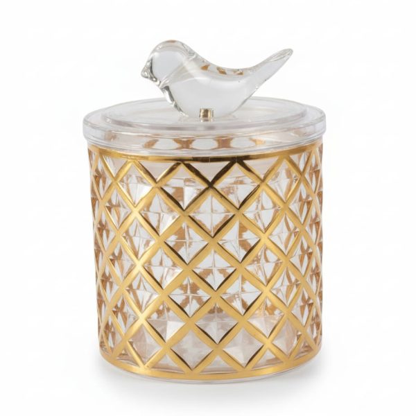 ACRYLIC JAR GOLD SMALL