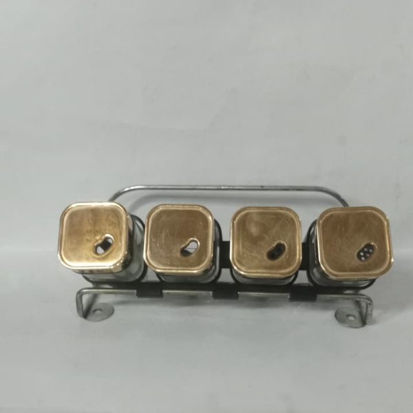 GLASS SALT AND PEPPER 4 PC SET