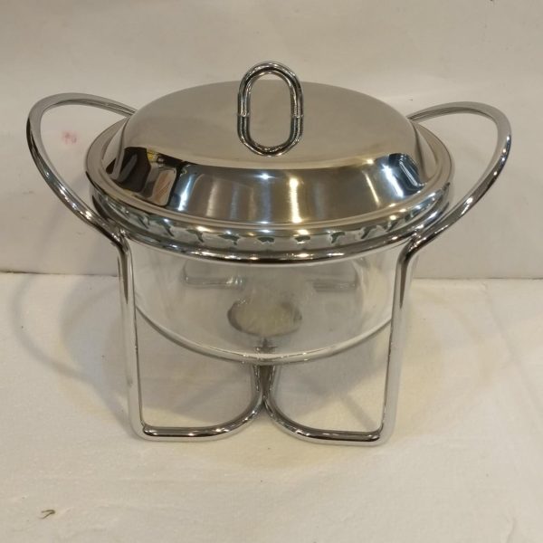 FOOD WARMER WITH GLASS DISH