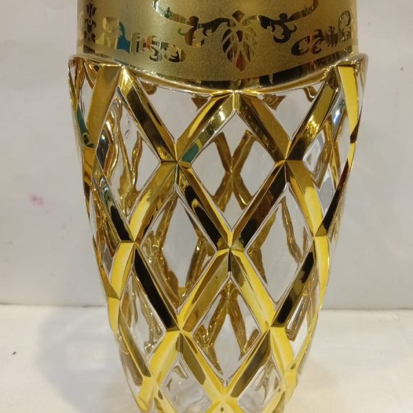 CRYSTAL GOLDEN VASE TU